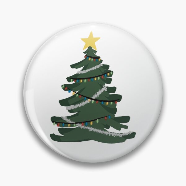 Item preview, Simple Decorated Christmas Tree designed and sold by Green Crayon Art.