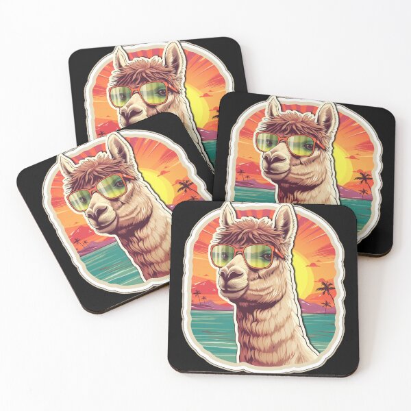 Item preview, Llamacool Sunset - Nostalgic Groove designed and sold by LollingLlamaLab.