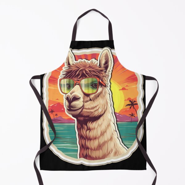Item preview, Llamacool Sunset - Nostalgic Groove designed and sold by LollingLlamaLab.