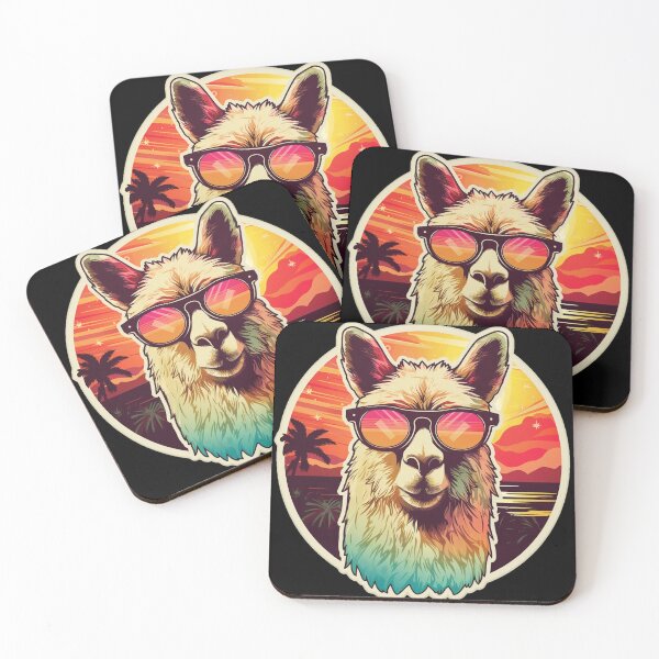 Item preview, Llamacool Sunset - Psychedelic Serenity designed and sold by LollingLlamaLab.
