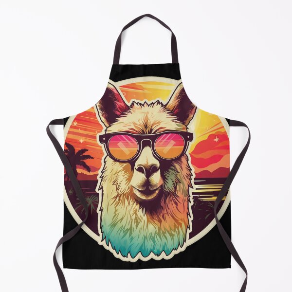 Item preview, Llamacool Sunset - Psychedelic Serenity designed and sold by LollingLlamaLab.