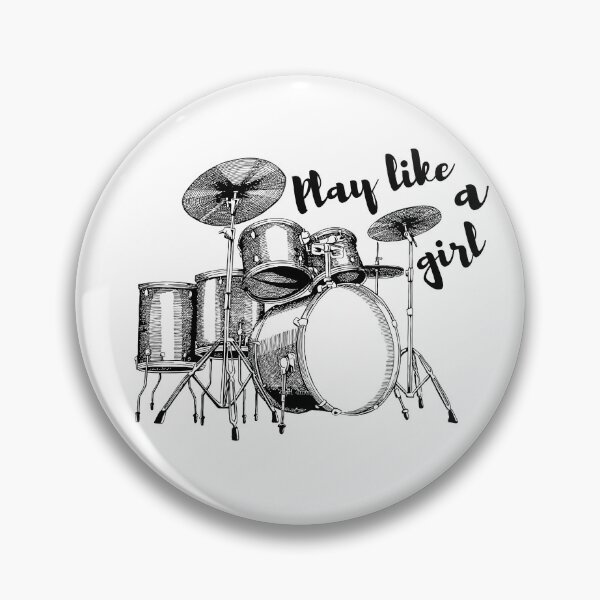 Item preview, Drumset Play Like a Girl - Female Percussionist Design designed and sold by Bree Indorf.