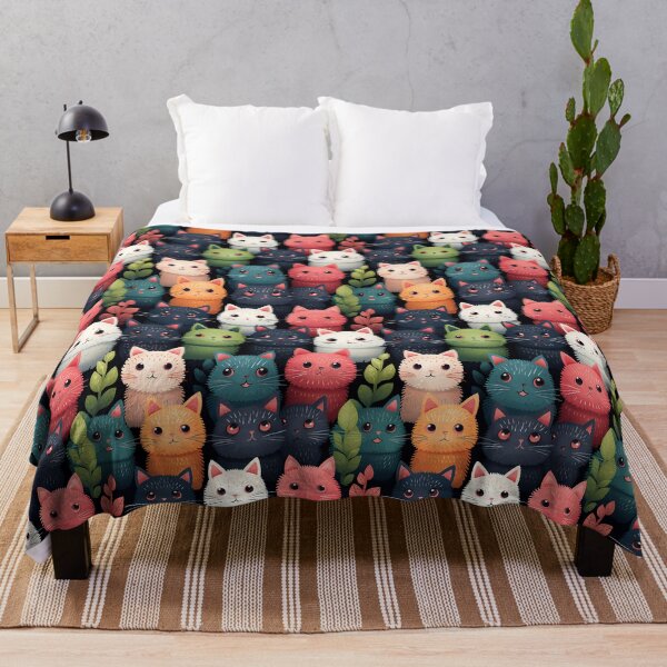 Item preview, Cute Cat seamless doodle cats seamless patterns  designed and sold by Paint U by Krisanee.