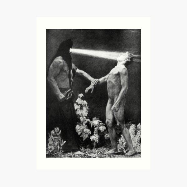 HD- Hypnosis, by Sascha Schneider (1904) HIGH DEFINITION Art Print