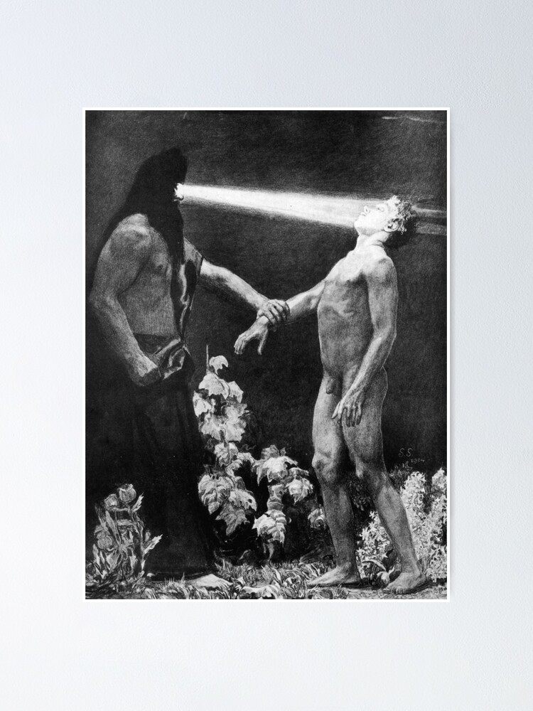 Alternate view of HD- Hypnosis, by Sascha Schneider (1904) HIGH DEFINITION Poster