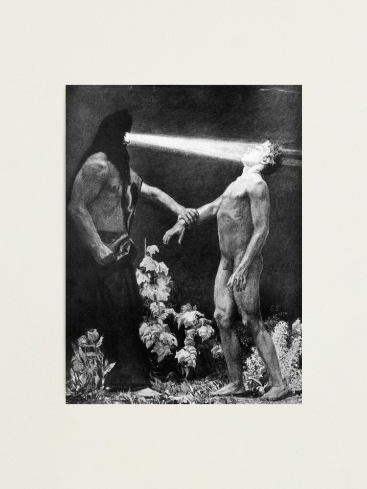 Alternate view of HD- Hypnosis, by Sascha Schneider (1904) HIGH DEFINITION Photographic Print