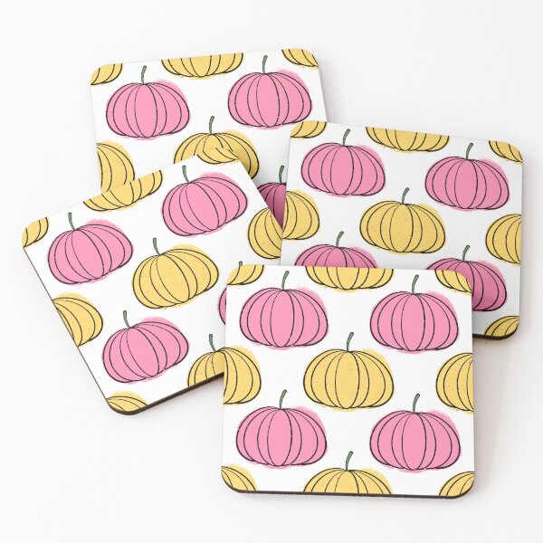 Item preview, Pink and yellow pumpkins designed and sold by PrettywithColor.