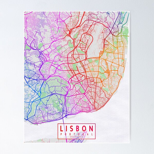 Item preview, Lisbon City Map of Portugal - Colorful designed and sold by deMAP.