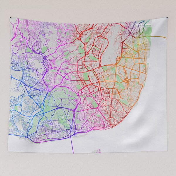 Item preview, Lisbon City Map of Portugal - Colorful designed and sold by deMAP.