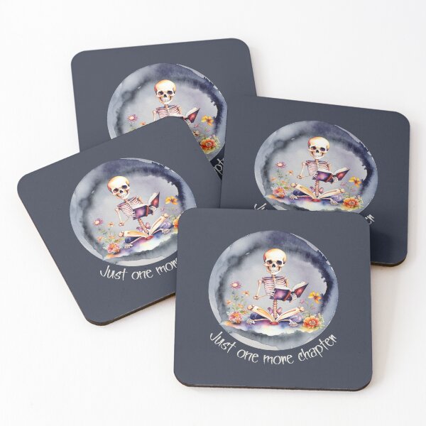Item preview, Halloween , skeleton reading a book designed and sold by InspireGlow.