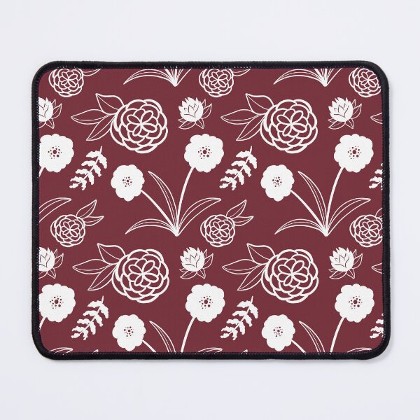 Item preview, Berry Red Floral Pattern designed and sold by makell-creates.