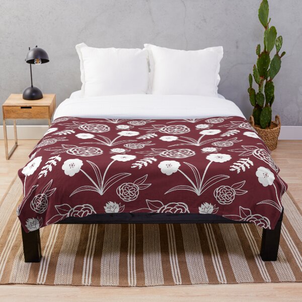 Artikelvorschau, Beerenrotes Blumenmuster entworfen und verkauft von makell-creates.