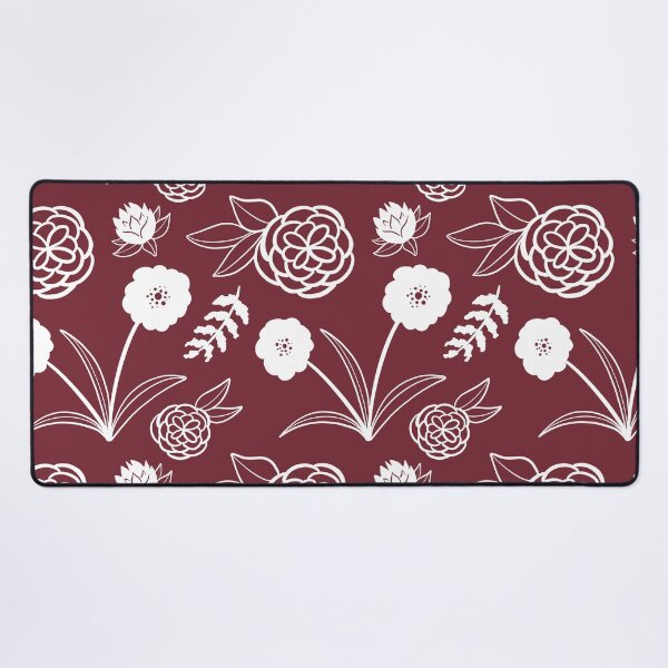 Item preview, Berry Red Floral Pattern designed and sold by makell-creates.