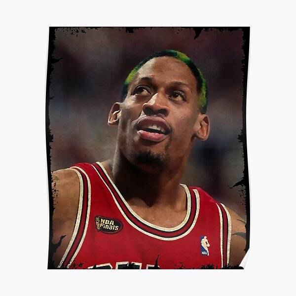 Dennis Rodman Headshot by Nba Photos