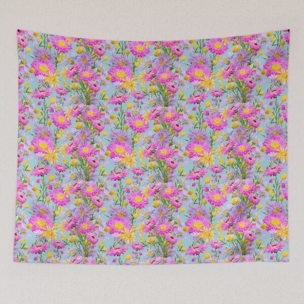 Item preview, Summer Cottage Garden Blue designed and sold by Sketchbook Designs.