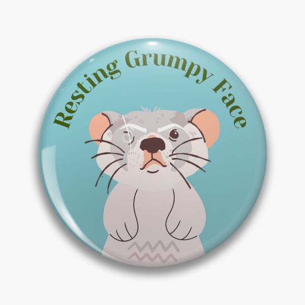 Item preview, D20 Burrow's End Resting Grumpy Face designed and sold by ADHDisciple.