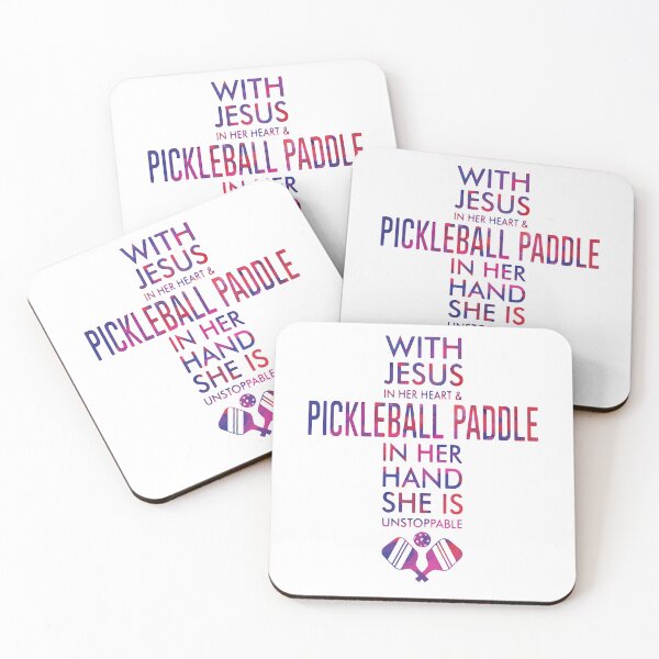 Item preview, With Jesus in her heart pickleball paddle in her hand she is unstoppable designed and sold by smallcatvn.