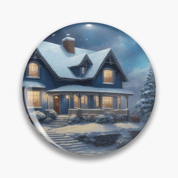 Item preview, HOUSE IN A WINTER NIGHT designed and sold by SimpleWallArt.
