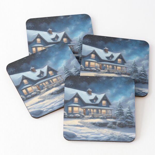 Item preview, HOUSE IN A WINTER NIGHT designed and sold by SimpleWallArt.