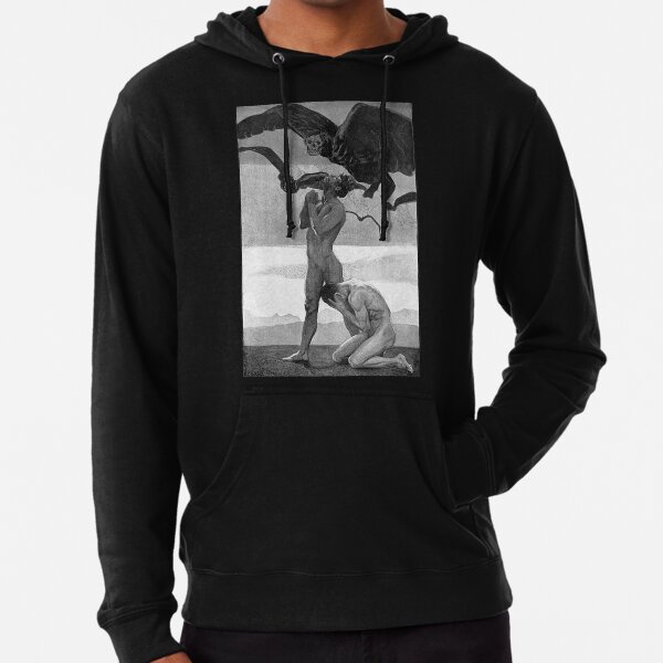 HD- The Hunting, by Sascha Schneider (1906) Lightweight Hoodie