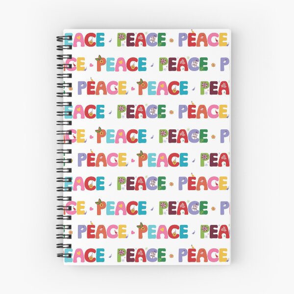 Item preview, Peace Handlettered Groovy Sixties Retro Flower Power Repeat Pattern Peace Design Red Green Purple  designed and sold by victoriabdesign.