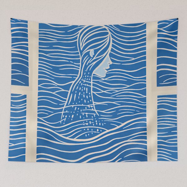 Item preview, Harmonious Mantas and Watercolors: An Asian-inspired Abstraction designed and sold by Piotrek0001.