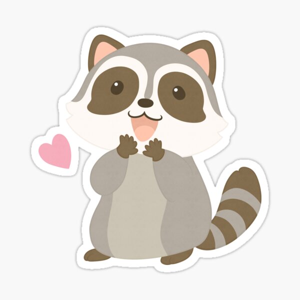 10/50PCS Cartoon Cute Raccoon Trash Panda Graffiti Sticker