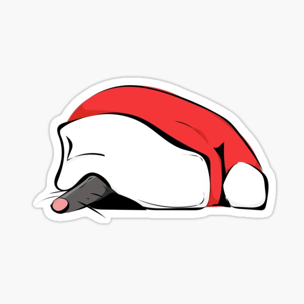 Item preview, Mouse with Santa Claus hat designed and sold by Flag75.