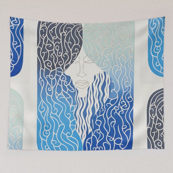Item preview, Harmonious Mantas and Watercolors: An Asian-inspired Abstraction designed and sold by Piotrek0001.