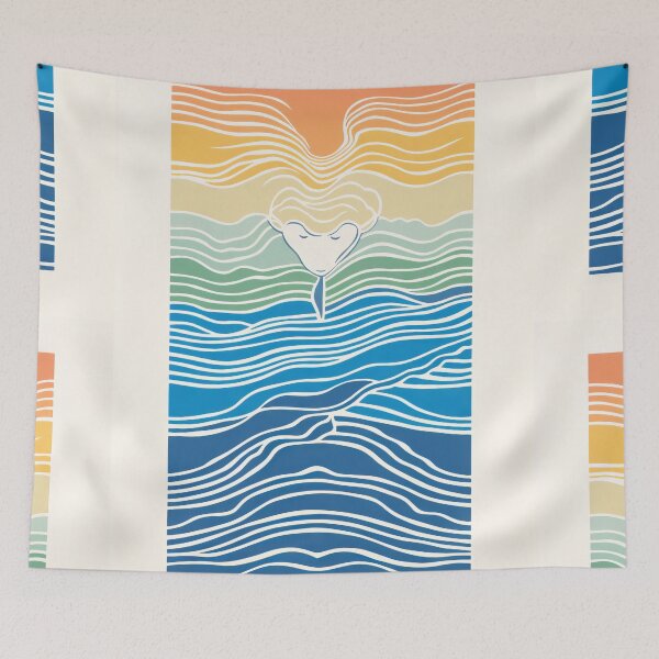 Item preview, Harmonious Mantas and Watercolors: An Asian-inspired Abstraction designed and sold by Piotrek0001.