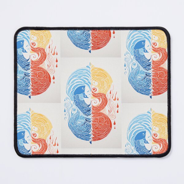 Item preview, Harmonious Mantas and Watercolors: An Asian-inspired Abstraction designed and sold by Piotrek0001.