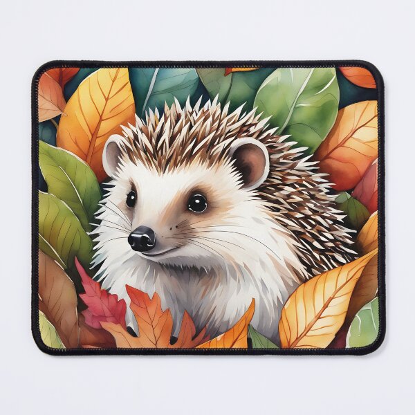 Artikelvorschau, niedlicher Igel im Laub, Herbst entworfen und verkauft von Mauswohn.