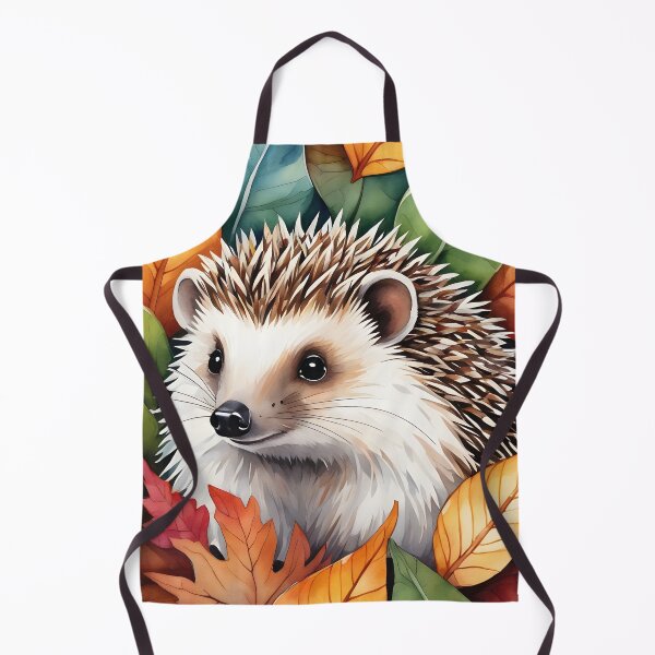Item preview, cute hedgehog in leaves, autumn designed and sold by Mauswohn.