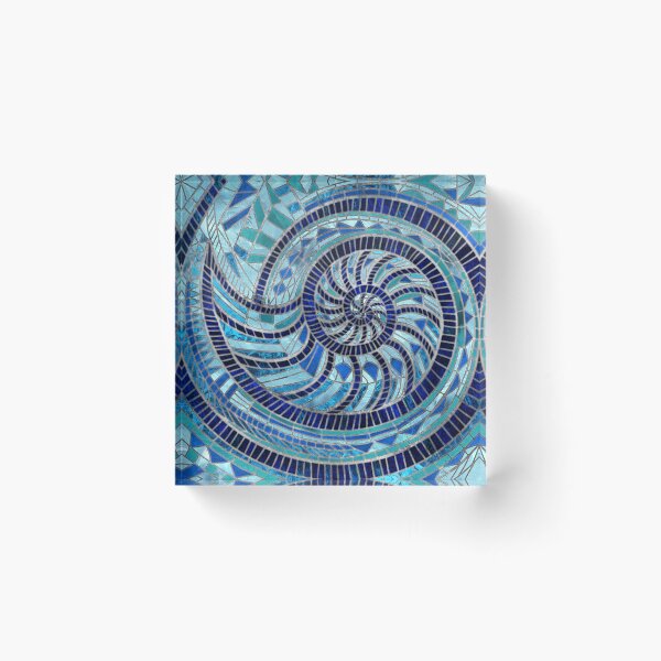 Artikelvorschau, Nautilusmuschel-Mosaikkunst entworfen und verkauft von k9printart.