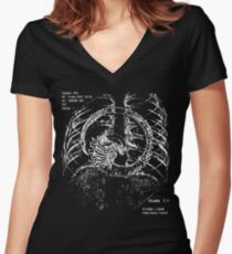 Alien chestburster (improved) Women's Fitted V-Neck T-Shirt