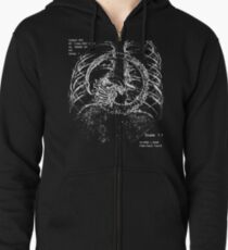 Alien chestburster (improved) Zipped Hoodie