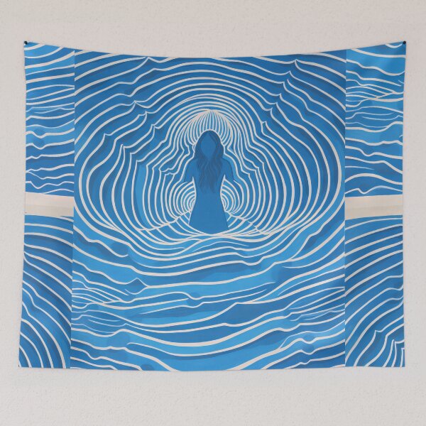 Item preview, Harmonious Mantas and Watercolors: An Asian-inspired Abstraction designed and sold by Piotrek0001.