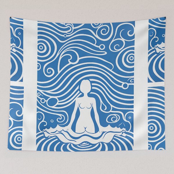 Item preview, Harmonious Mantas and Watercolors: An Asian-inspired Abstraction designed and sold by Piotrek0001.