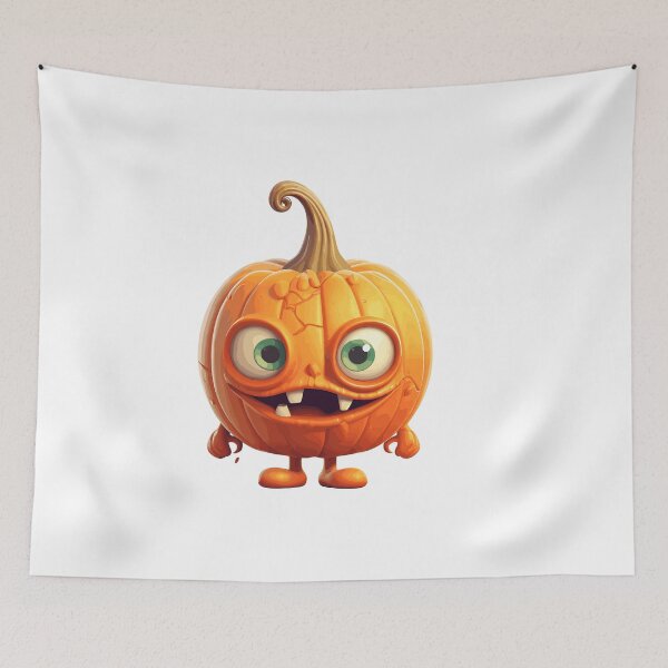 Item preview, Halloween Cute Happy Smile Cartoon Pumpkin (Image 12/22) designed and sold by DigitalArtify.