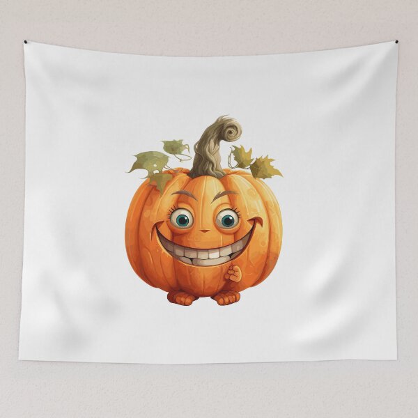 Item preview, Halloween Cute Happy Smile Cartoon Pumpkin (Image 16/22) designed and sold by DigitalArtify.
