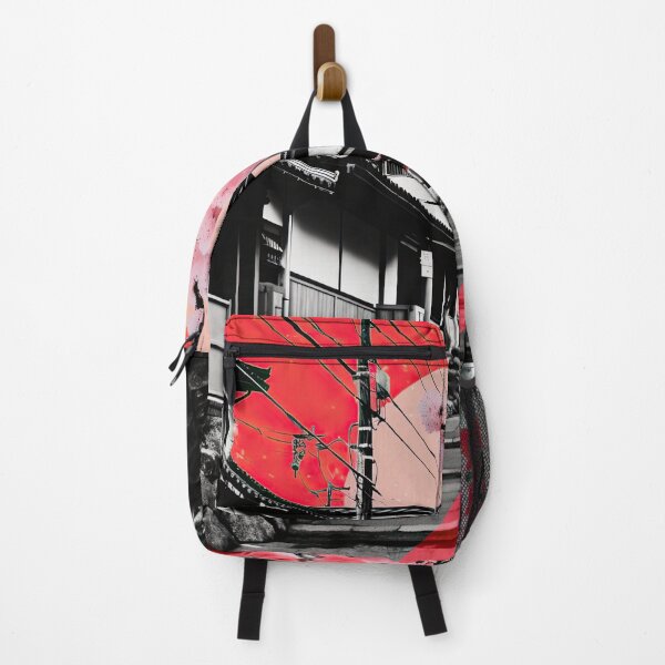 Item preview, Enchanting Japanese Town Under Abstract Crimson Sky designed and sold by ZedOhEe.