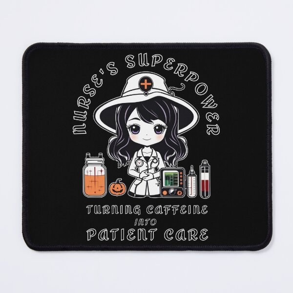 Item preview, Nurse's Superpower: turning caffeine into patient care - Cute Halloween Anime Nurse I designed and sold by DevemDavam.