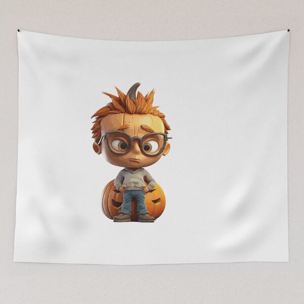 Item preview, Halloween Cute Red Hair Boy Cartoon (Image 7/9) designed and sold by DigitalArtify.