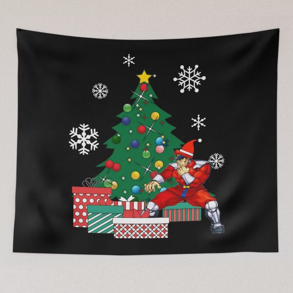 Item preview, M Bison Around The Christmas Tree Street Fighter designed and sold by mcillwainpen.
