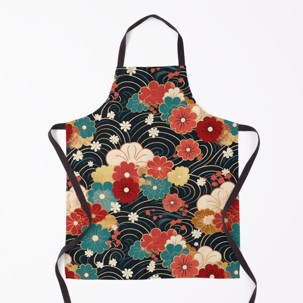 Item preview, Floral circle kimono pattern designed and sold by LittleNippon.