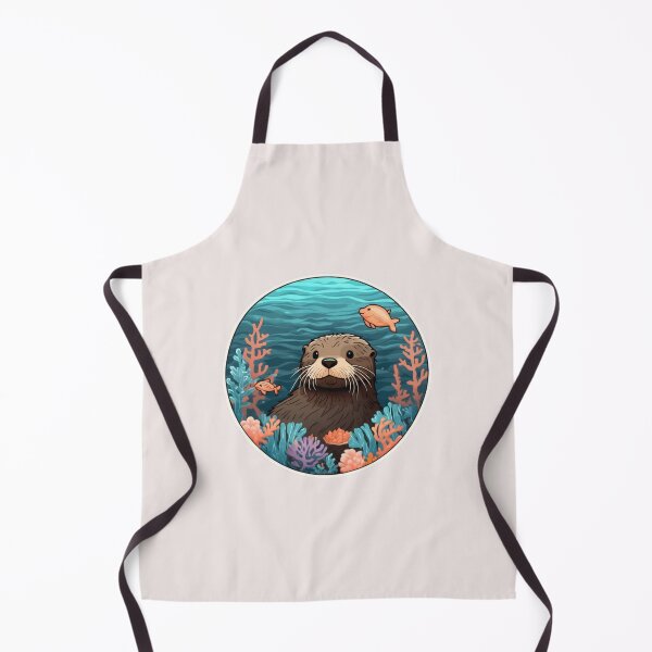 Item preview, Cute sea otter surrounded by urchins designed and sold by WildStudiio.