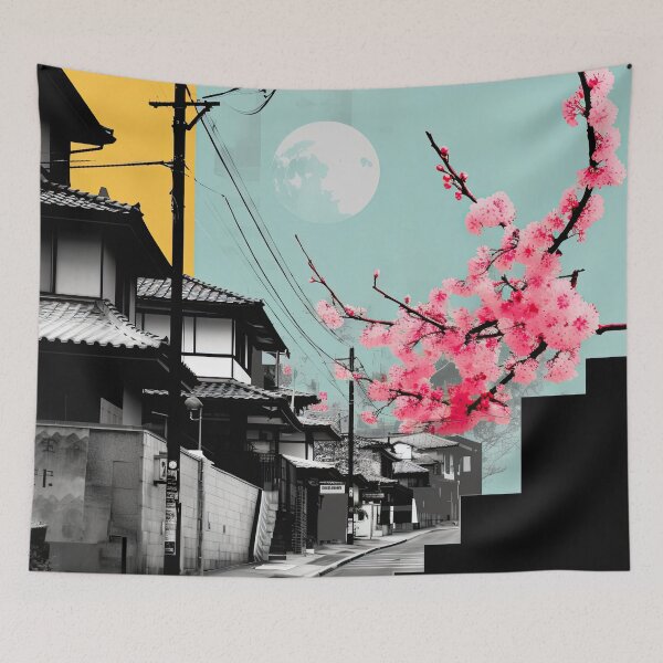 Item preview, Whimsical Sky Over Old Edo designed and sold by ZedOhEe.
