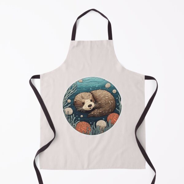 Item preview, Cute sea otter surrounded by urchins designed and sold by WildStudiio.