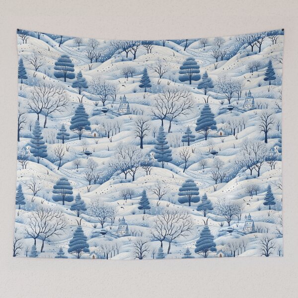 Item preview, Winter Wonderland Snowy Landscape Pattern designed and sold by NikkofTime.