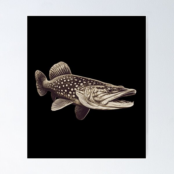 Fishing for pike, perch, carp. fisherman with rod, spinning reel • wall  stickers pier, gear, bait